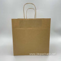 Customized logo print big brown kraft paper bag